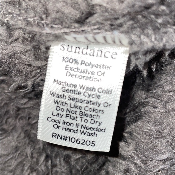 Sundance Mountain Loft Oversized Sherpa Fleece Pullover Cowl Neck Gray Size XS - Picture 9 of 12